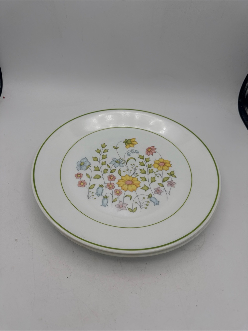 Lot of 4 Vintage Corelle Spring Meadow Dinner Plates 10.25" Corning Wildflower